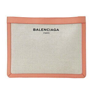 Balenciaga Bag Clutch Shoulder Canvas White Pink Logo
